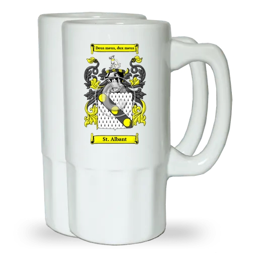 St. Albant Pair of Beer Steins